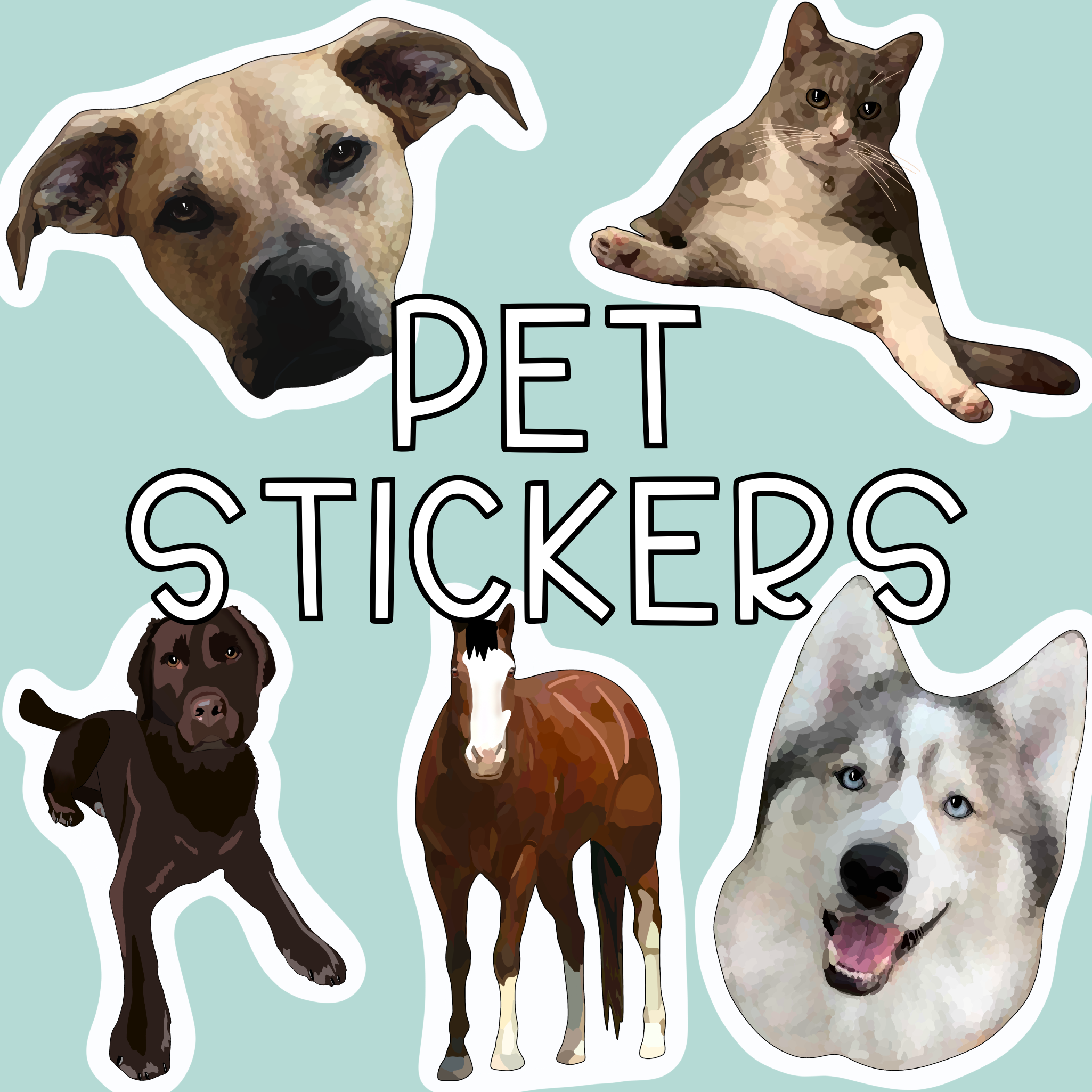 Personalized top pet stickers