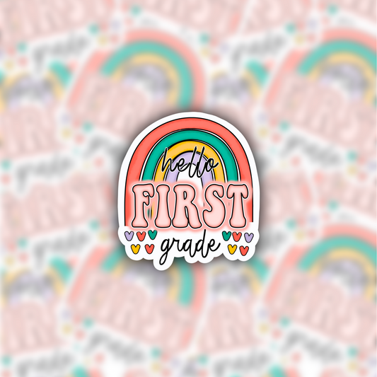 First grade teacher sticker