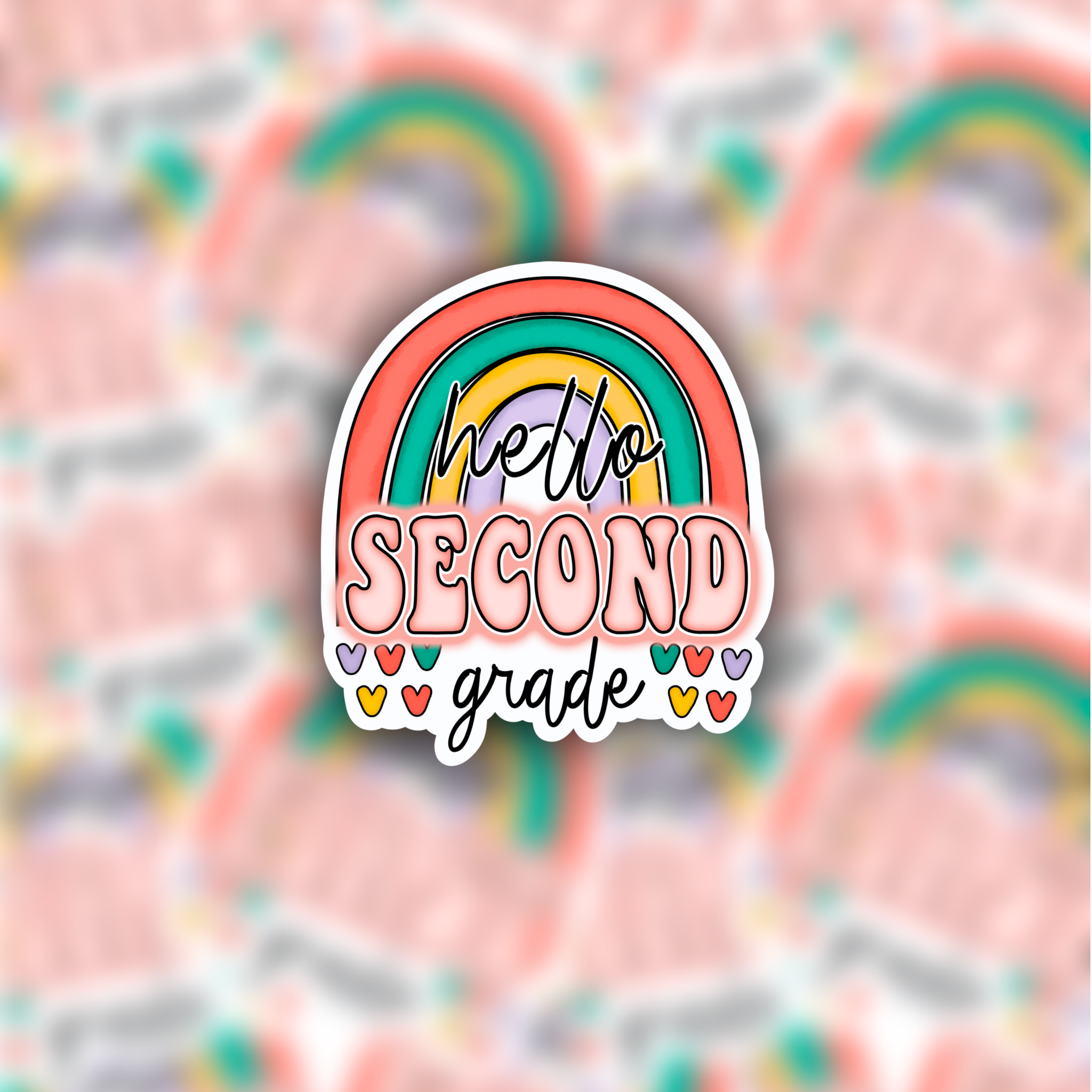 Second grade teacher sticker