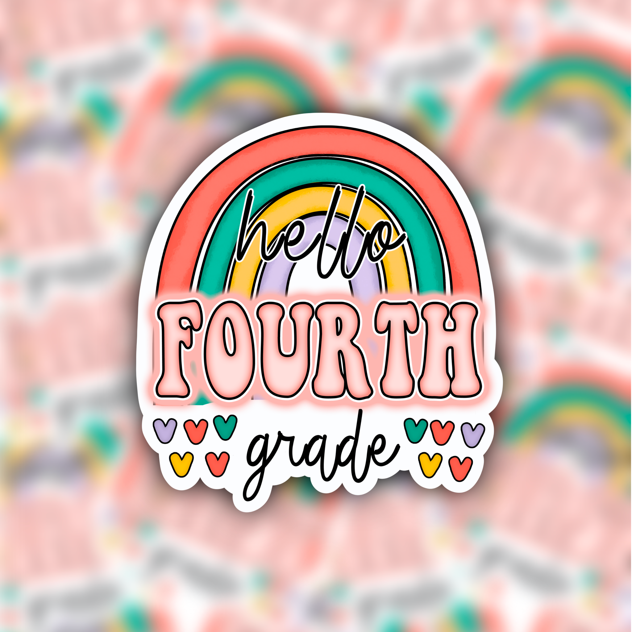 Fourth grade teacher sticker