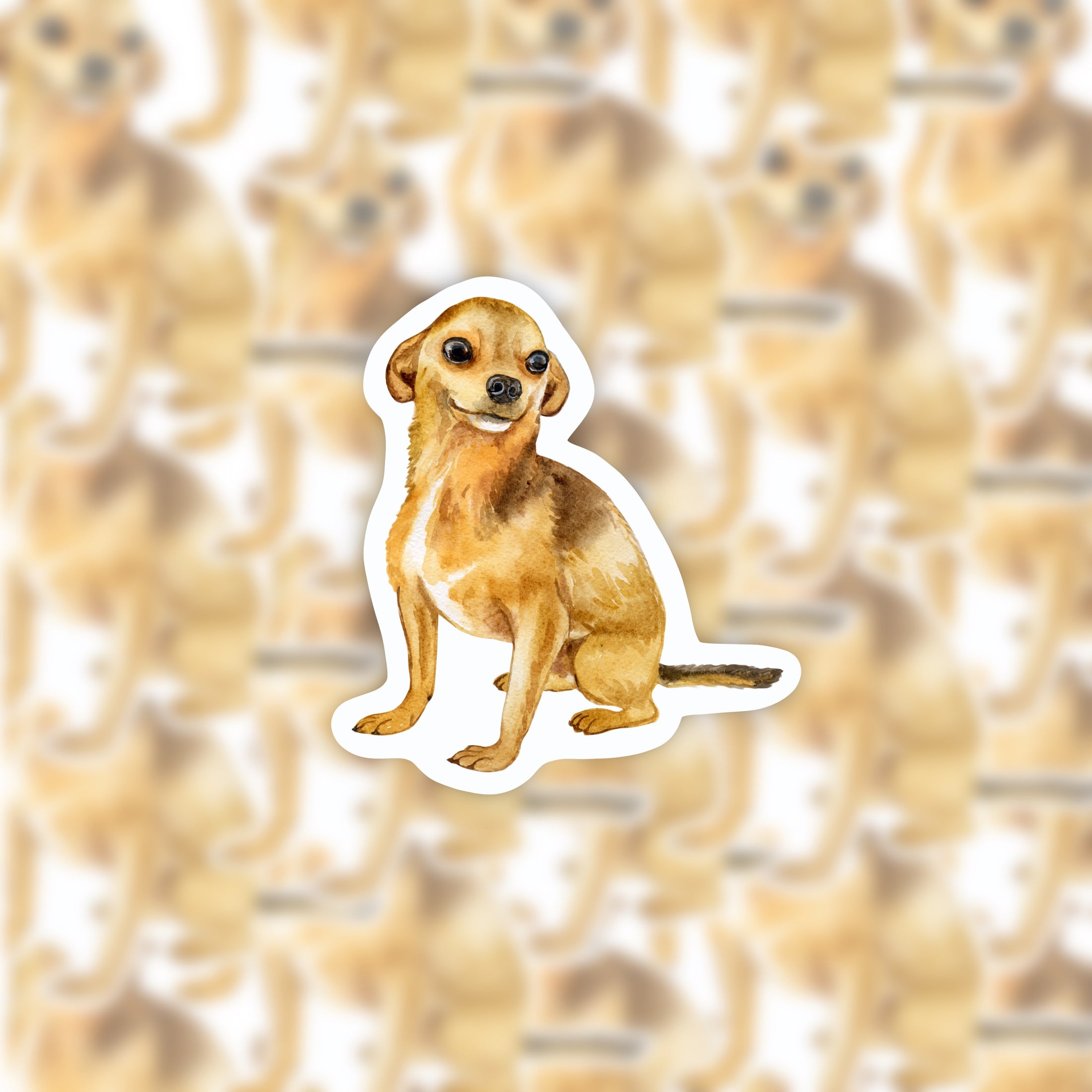 Chihuahua waterproof sticker - dog sticker for car - dog magnet for car - RF design company