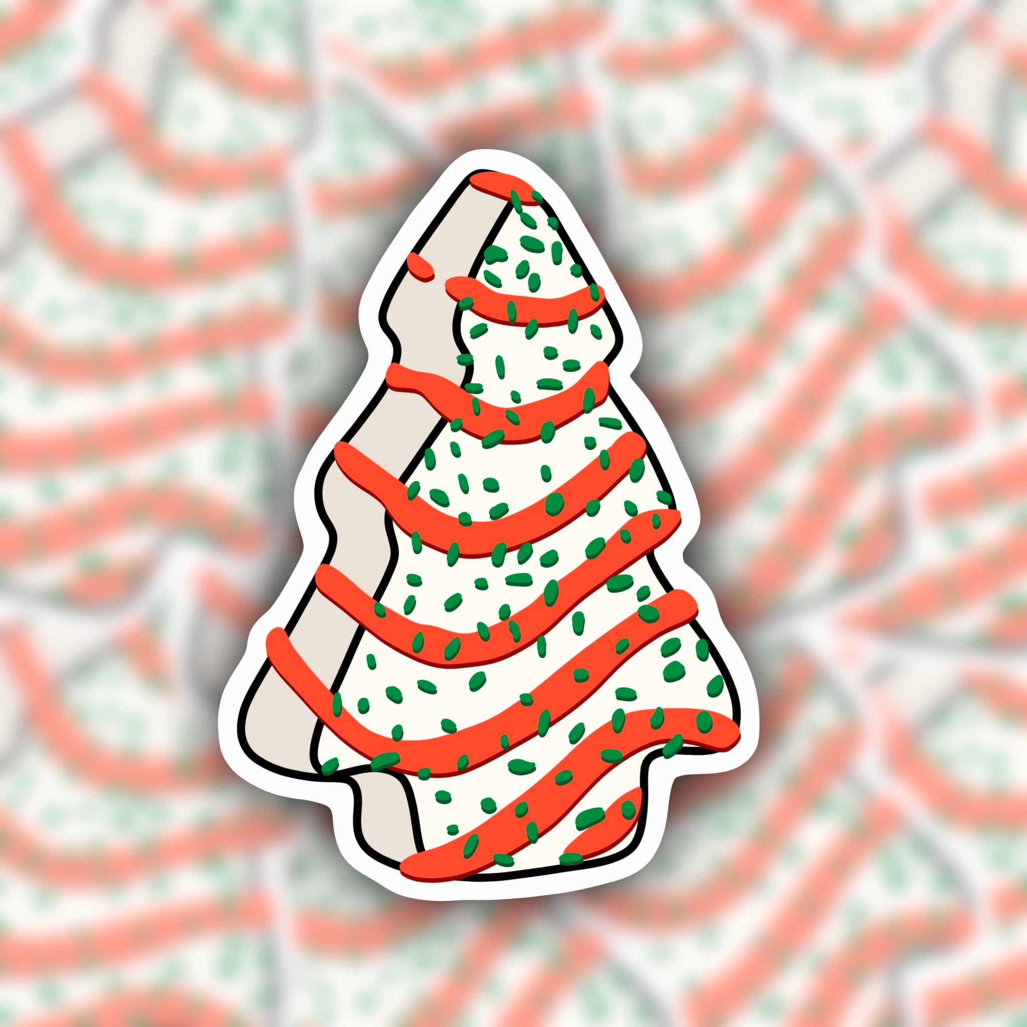 christmas tree cake sticker - little debbie sticker - snack cake sticker - waterproof sticker - trendy sticker - funny sticker - RF Design Company