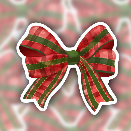 Christmas sticker | Coquette Bow Sticker | Waterproof sticker