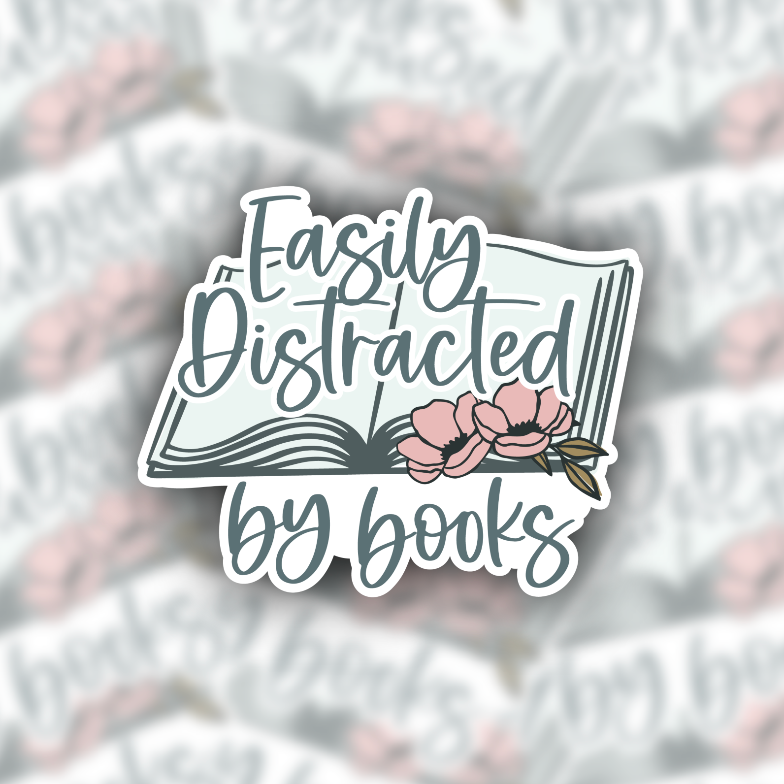 Easily Distracted By Books sticker