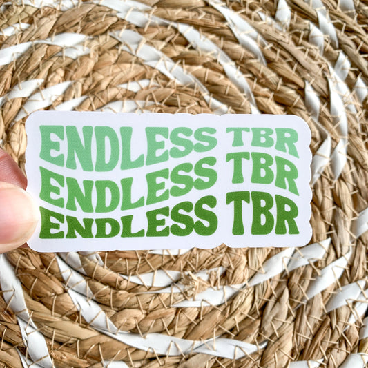 endless TBR sticker - reading sticker - waterproof sticker - gifts for readers - RF design company