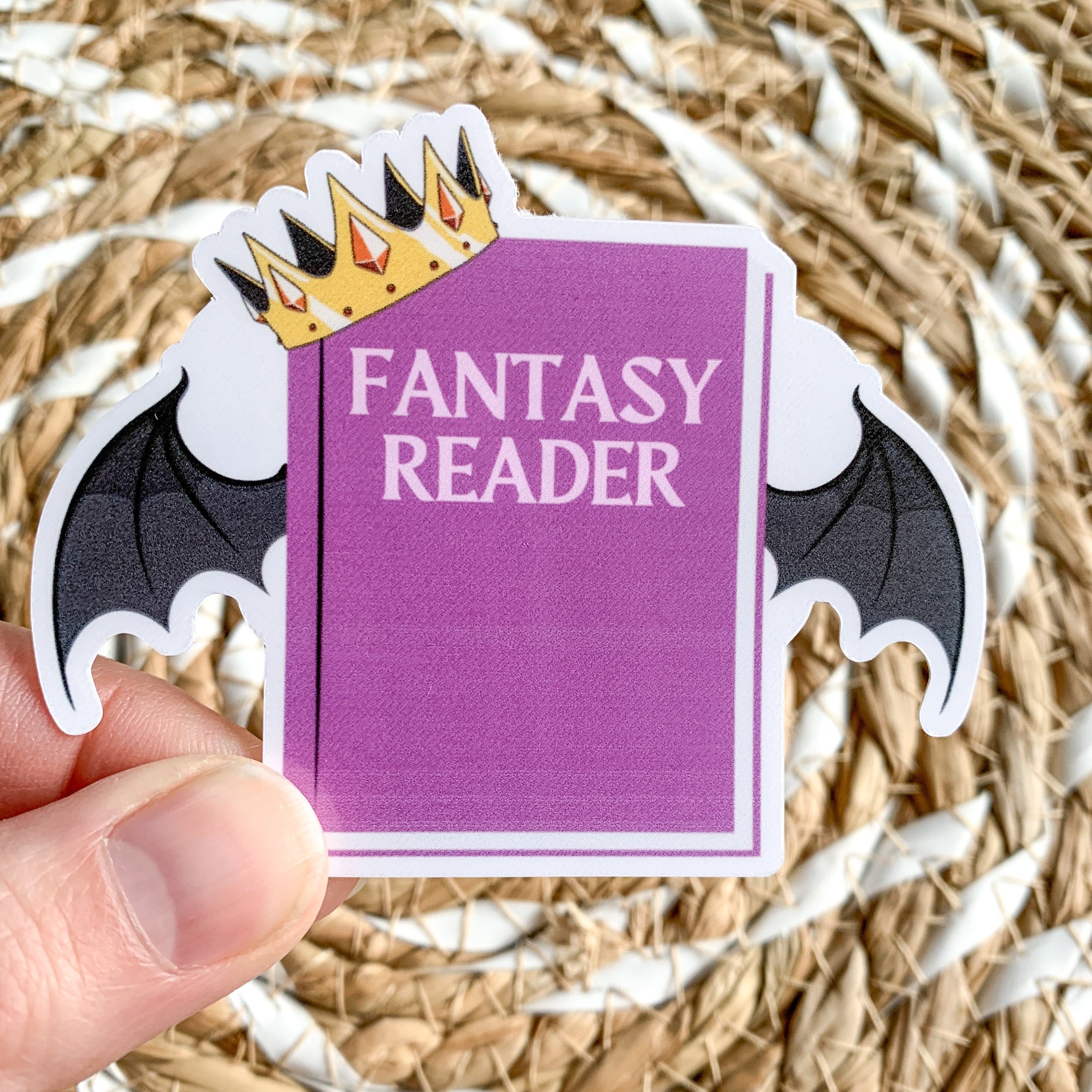 fantasy reader sticker - reading sticker - waterproof sticker - gifts for readers - RF design company