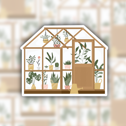 greenhouse sticker - floral sticker - flower sticker - waterproof sticker - RF Design Company