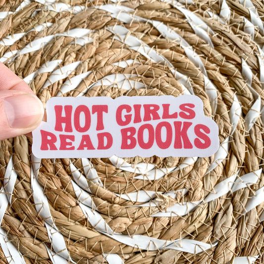 hot girls read books sticker - reading sticker - waterproof sticker - gifts for readers - RF design company