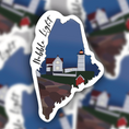 Load image into Gallery viewer, Nubble Lighthouse sticker - York Maine sticker - maine sticker - waterproof sticker - RF Design Company
