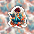 Load image into Gallery viewer, Open Book Bookish Girl sticker
