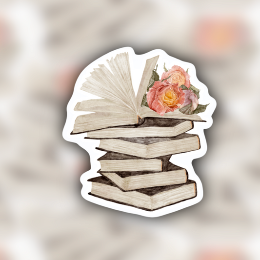 Open Book Stack sticker