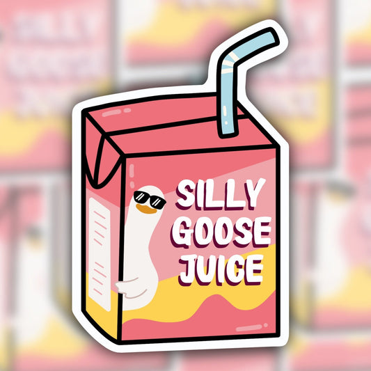 silly goose juice sticker - waterproof sticker - trendy sticker - funny sticker - RF Design Company