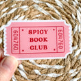 Load image into Gallery viewer, spicy book club sticker - waterproof sticker - gifts for readers - RF design company
