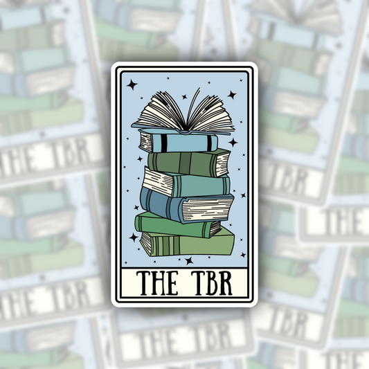 TBR tarot card sticker - to be read sticker - waterproof sticker - gifts for readers - RF design company