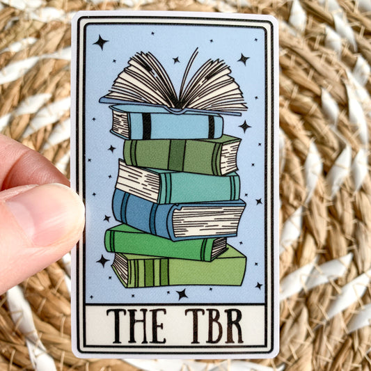 TBR tarot card sticker - to be read sticker - waterproof sticker - gifts for readers - RF design company