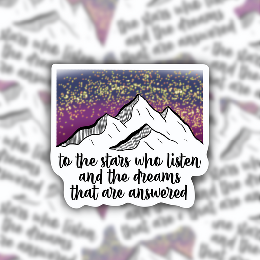 To The Stars Who Listen ACOTAR sticker