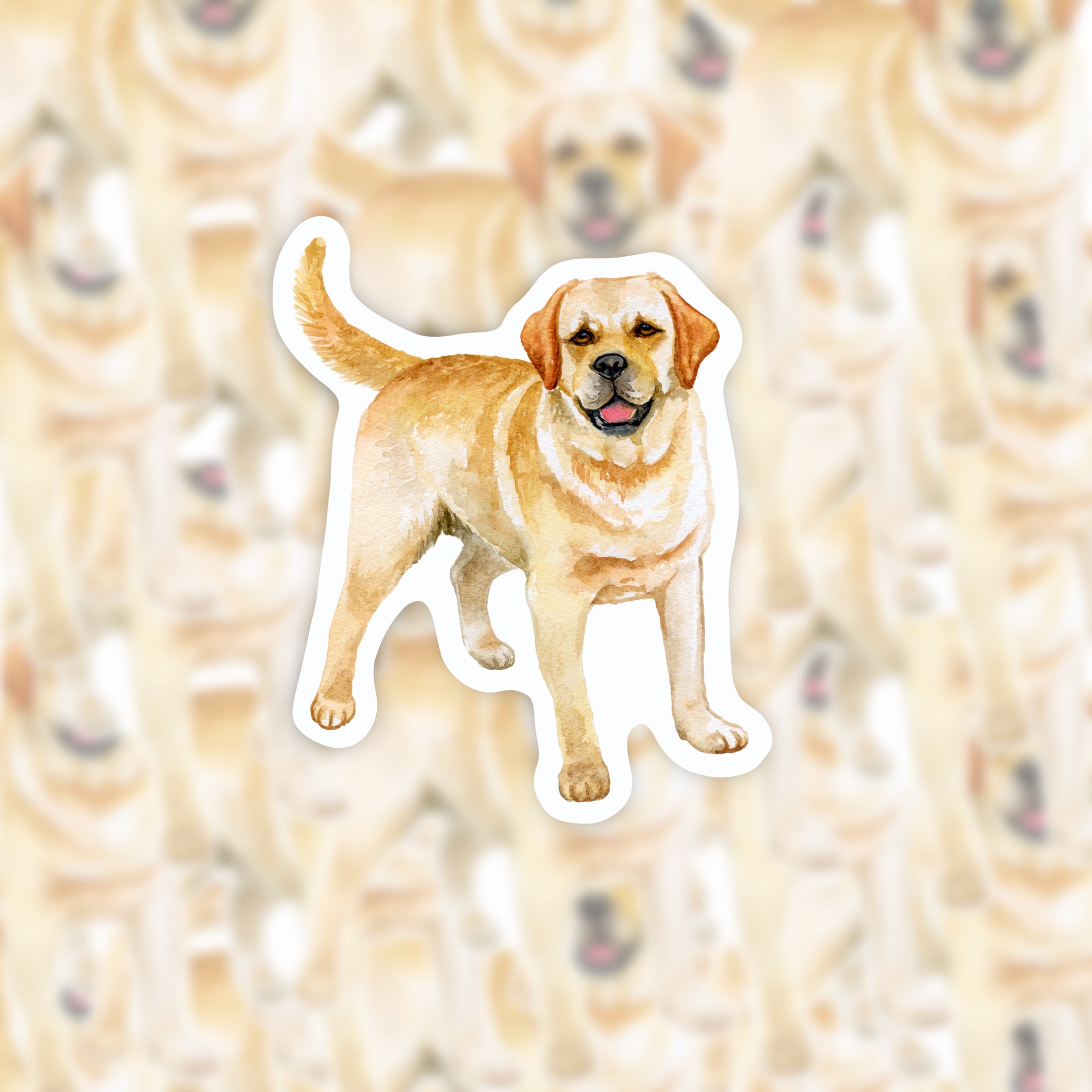 Yellow Lab waterproof sticker - dog sticker for cars - dog magnet for cars - RF Design Company