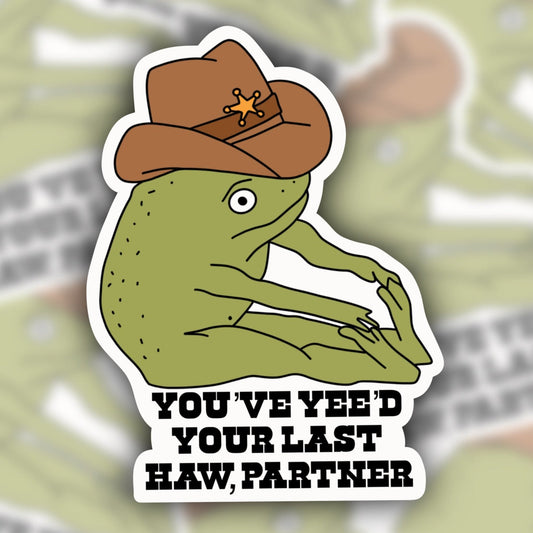 youve just yeed your last haw sticker - cowboy sticker - snail sicker - cowboy snail sticker - waterproof sticker - trendy sticker - funny sticker - RF Design Company