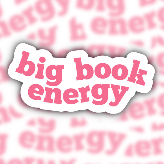 big book energy sticker - waterproof sticker - gifts for readers - RF design company