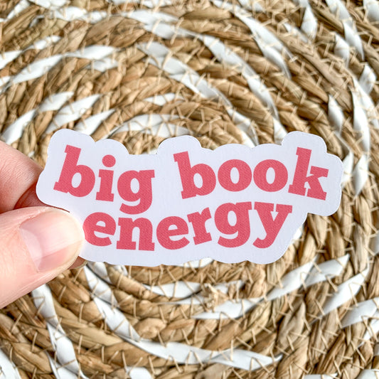 big book energy sticker - waterproof sticker - gifts for readers - RF design company