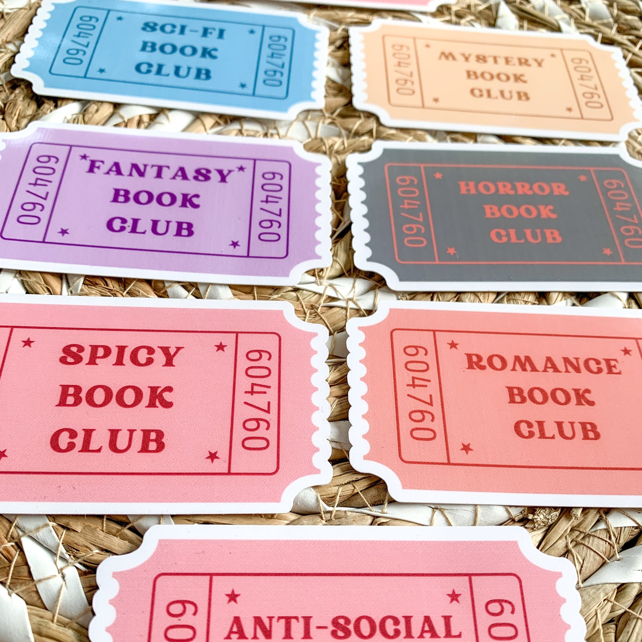 sci fi book club sticker - waterproof sticker - gifts for readers - RF design company