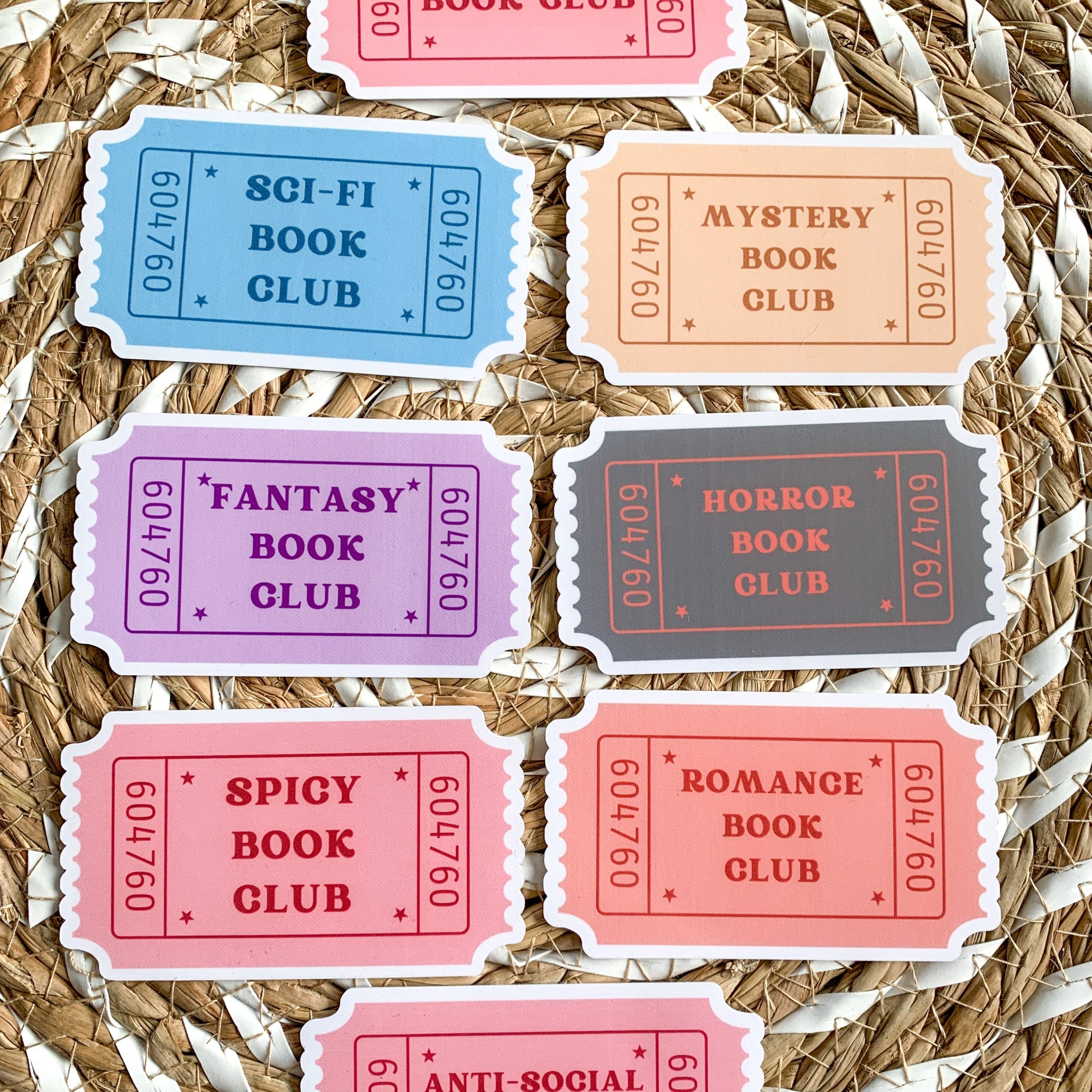 sci fi book club sticker - waterproof sticker - gifts for readers - RF design company