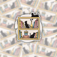 Load image into Gallery viewer, Cat Bookshelf sticker
