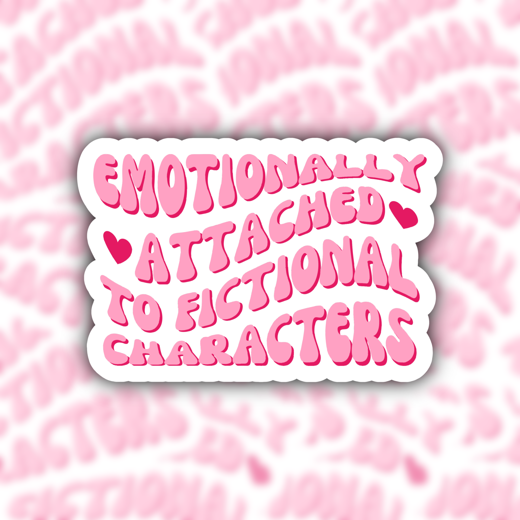 emotionally attached to fictional characters sticker - reading sticker - waterproof sticker - gifts for readers - RF design company