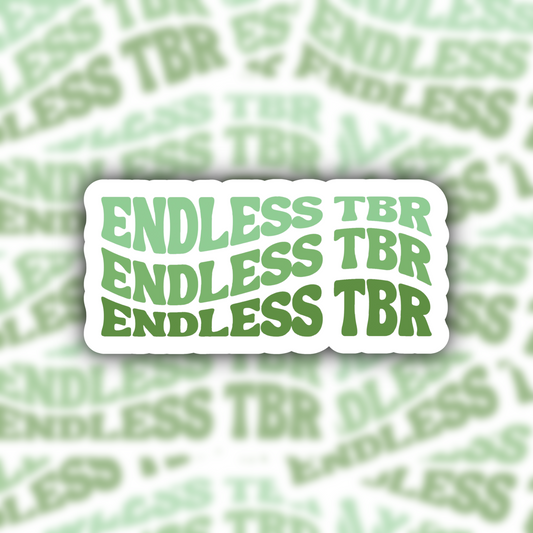 endless TBR sticker - reading sticker - waterproof sticker - gifts for readers - RF design company