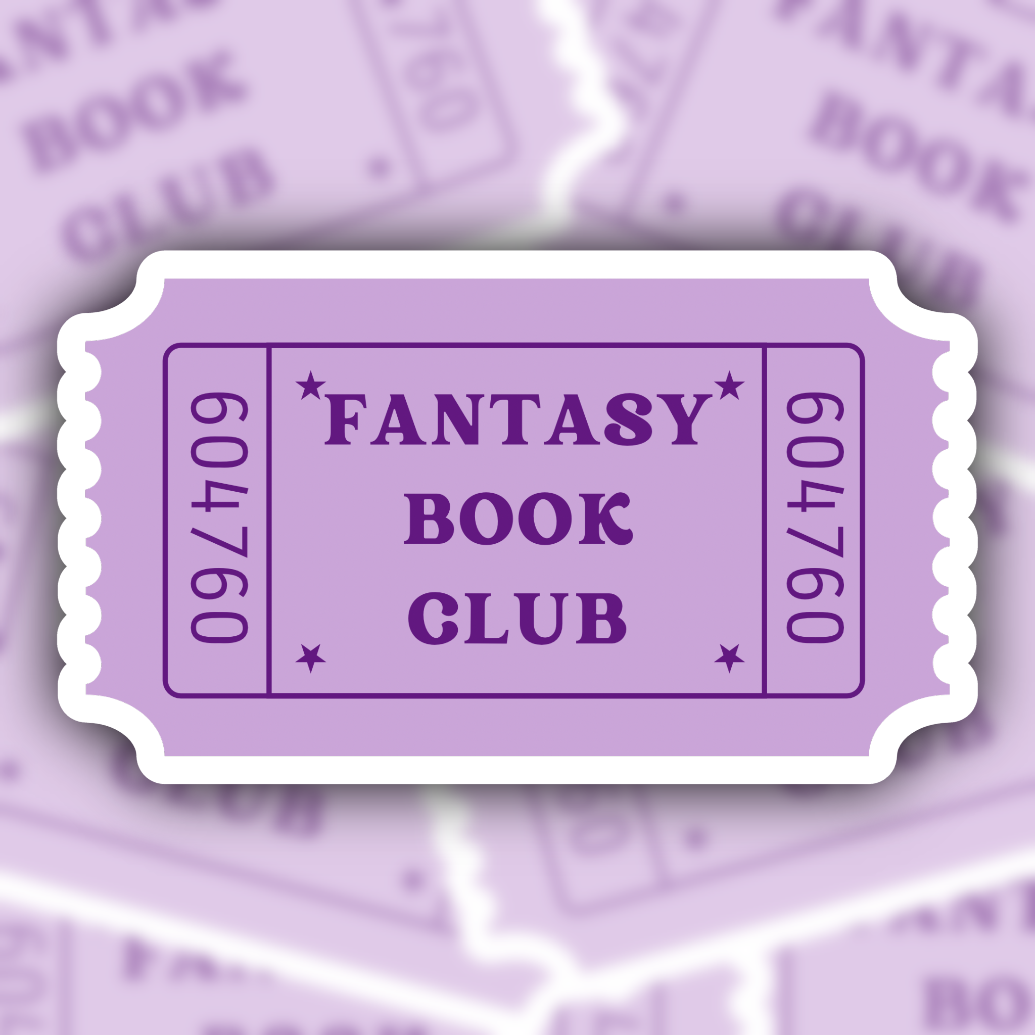 fantasy book club sticker - waterproof sticker - gifts for readers - RF design company