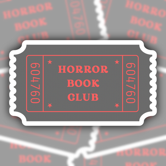 horror book club sticker - waterproof sticker - gifts for readers - RF design company