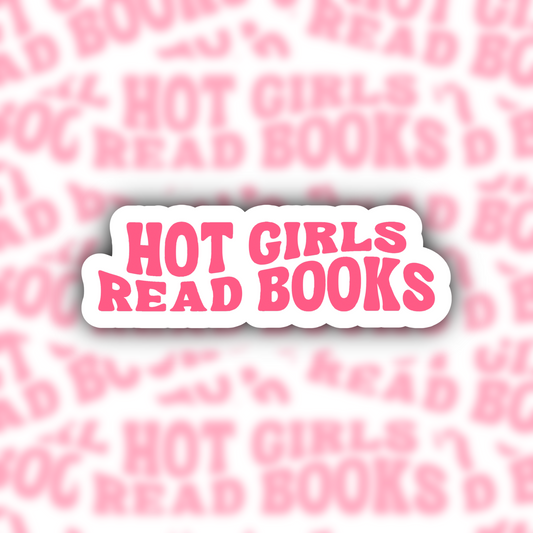 hot girls read books sticker - reading sticker - waterproof sticker - gifts for readers - RF design company