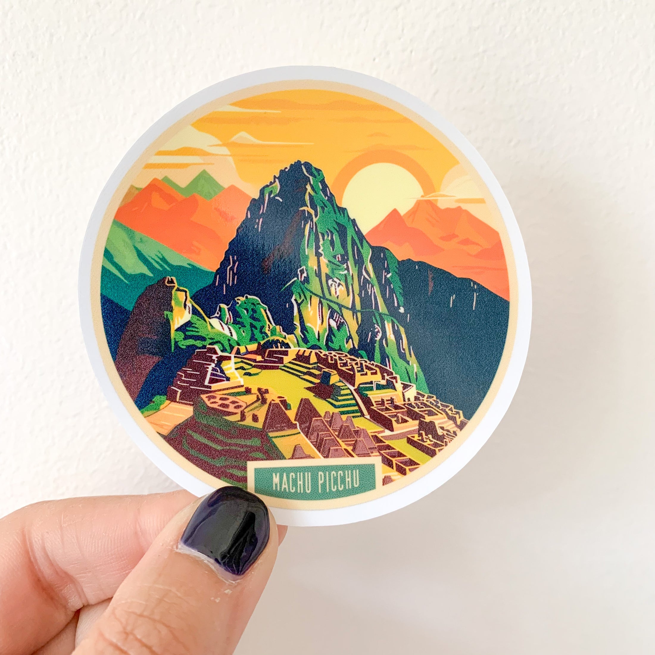 machu picchu sticker - travel sticker - wanderlust sticker - waterproof sticker - RF Design Company