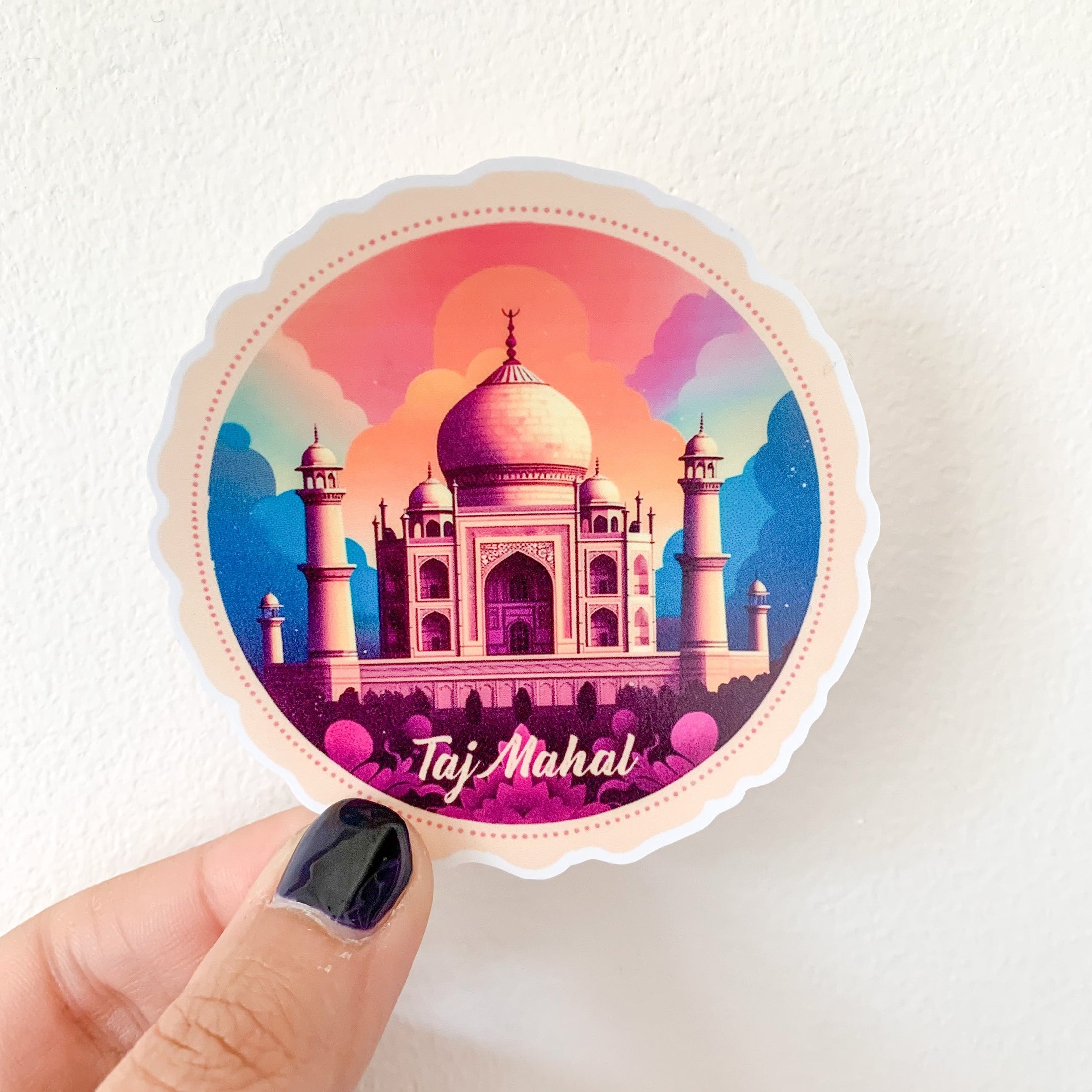 Taj Mahal sticker - landmark sticker - travel sticker - wanderlust sticker - adventure sticker - waterproof sticker - RF Design Company