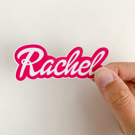 Personalized Barbie Style Name sticker