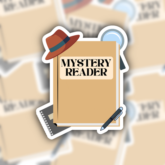 mystery reader sticker - waterproof sticker - gifts for readers - RF design company