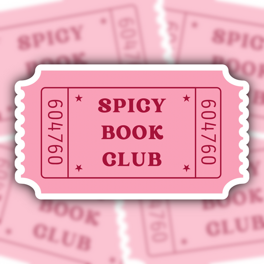 spicy book club sticker - waterproof sticker - gifts for readers - RF design company