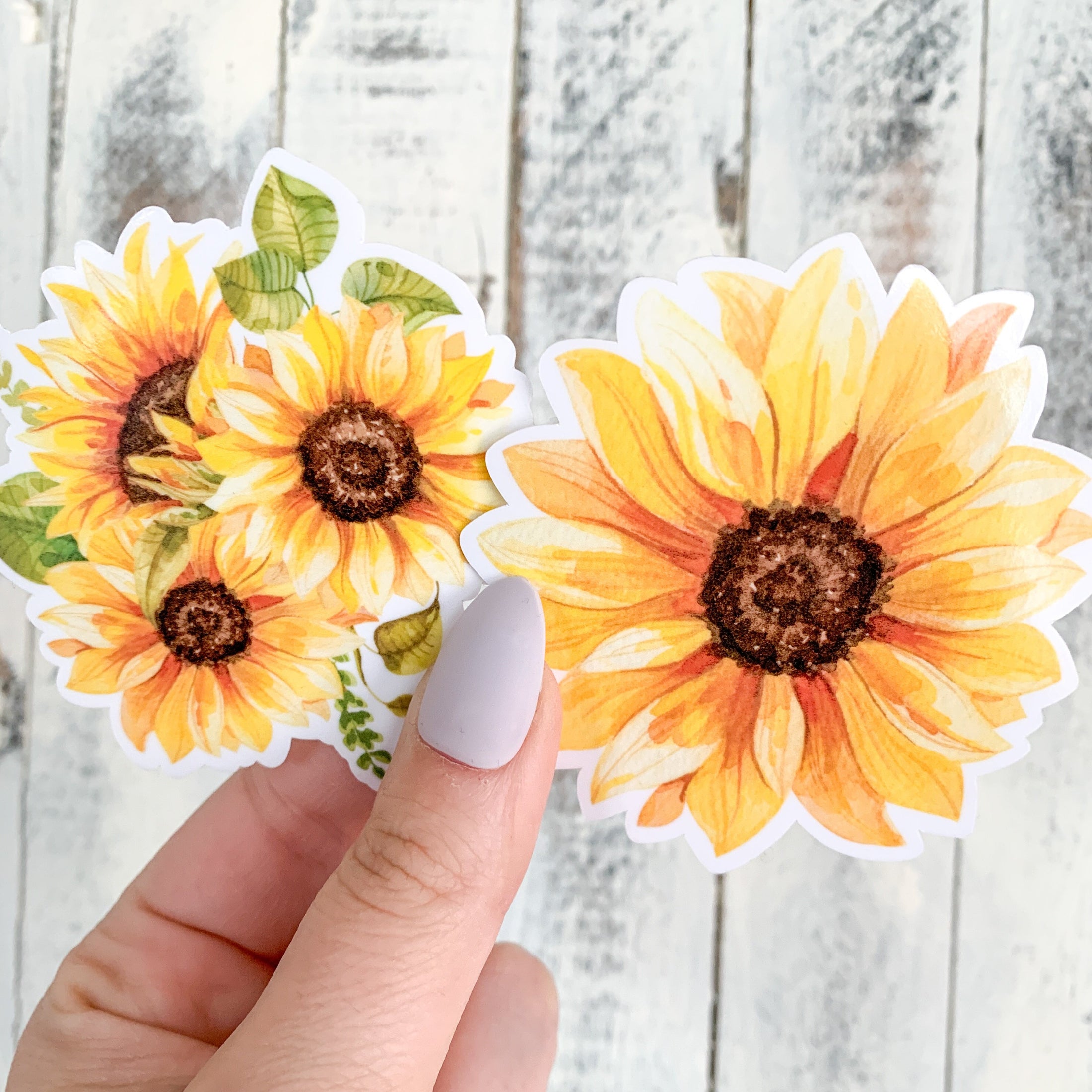 sunflower sticker - waterproof sticker - RF Design Company - floral sticker - flower sticker - waterbottle sticker