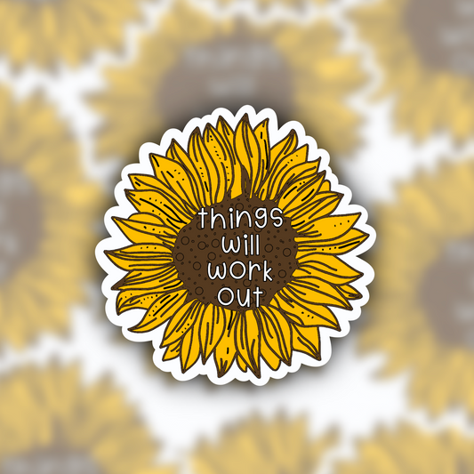 Sunflower sticker