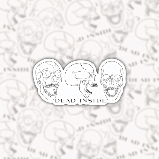 Dead Inside Skulls sticker