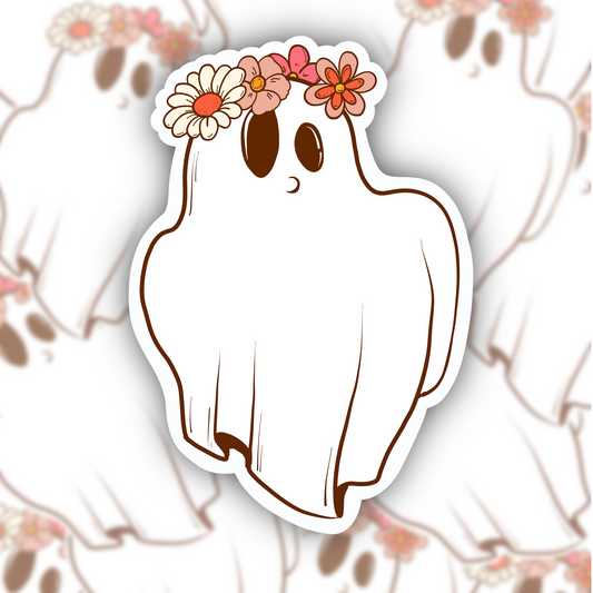 Floral Ghost sticker