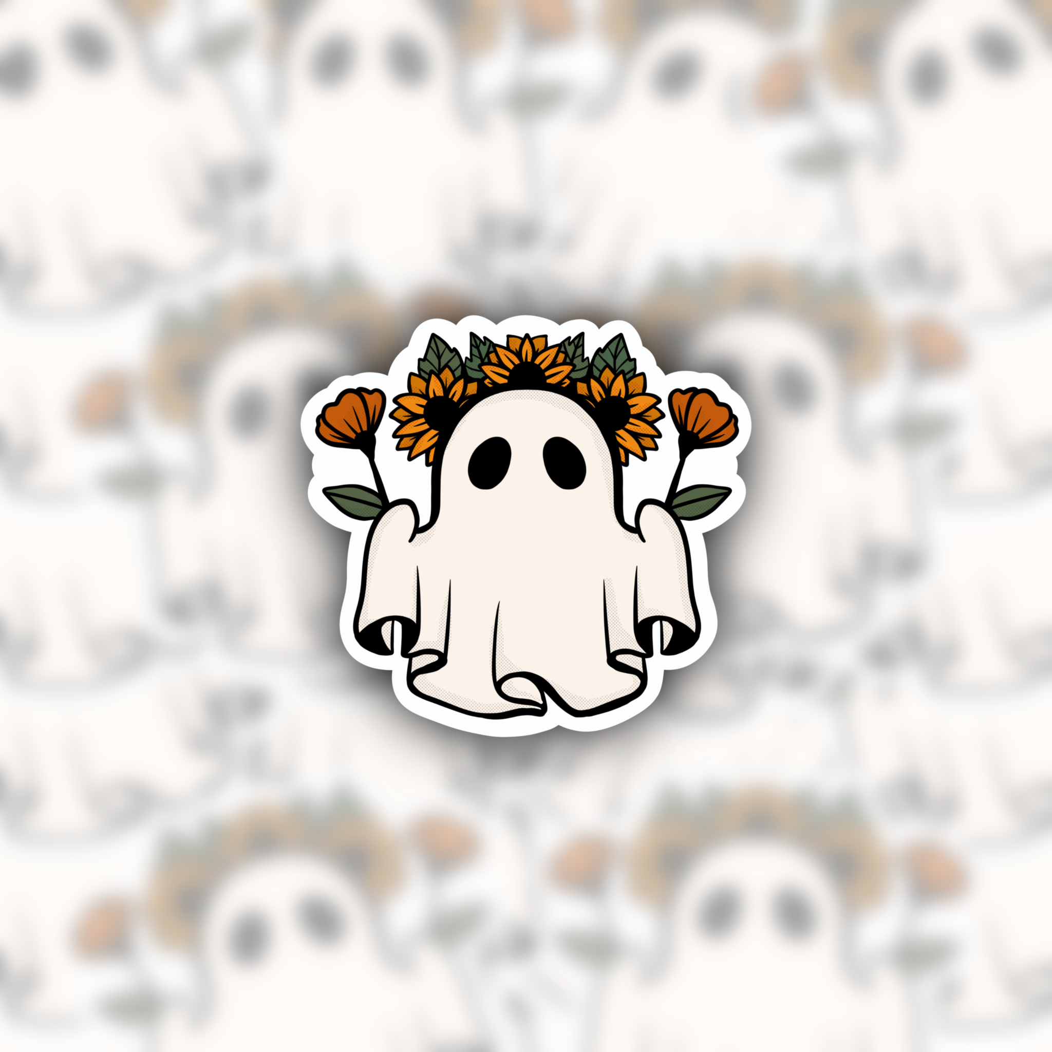 Sunflower Ghost sticker