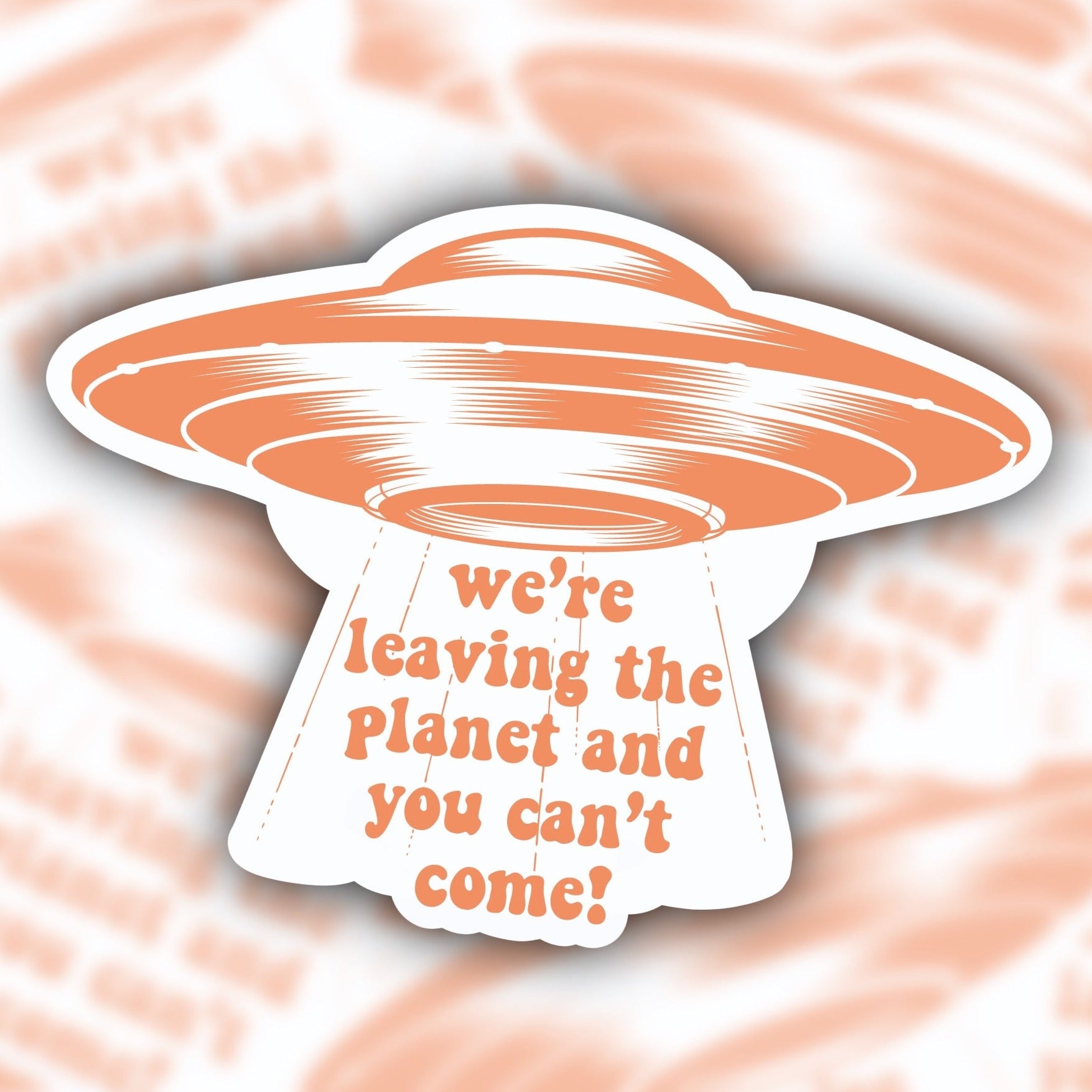 we're leaving the planet sticker - super graphic ultra modern girl sticker - Chappell Roan sticker - waterproof sticker - RF Design company